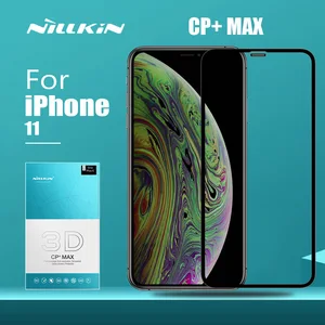 for iphone 11 glass nillkin 3d cp max full cover safety tempered glass screen protector for iphone 11 ultra thin nilkin glass free global shipping