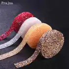 Prajna 1 ярд стразы лента 1,5 см мотив горячей фиксации Стразы Лента Хрустальное украшение Стразы для свадебных платьев аксессуары DIY