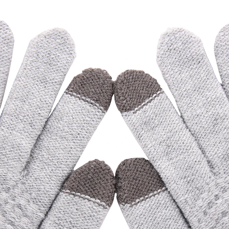 Iwarm перчатки для сенсорного экрана осень зима женские вязаные улицы теплые