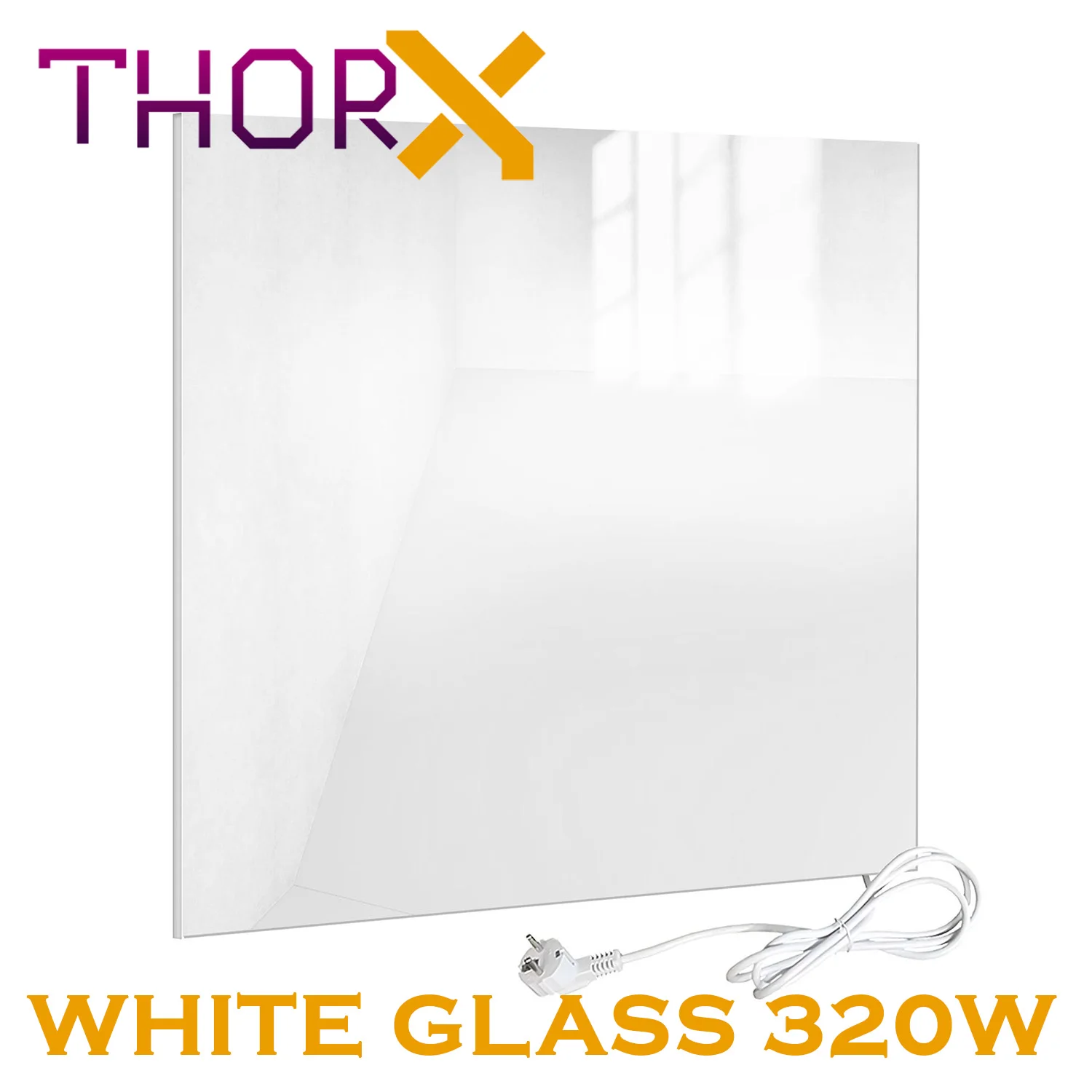 ThorX A320 W инфракрасный обогреватель панели 320 Ватт 60x60 см белое стекло углеродный