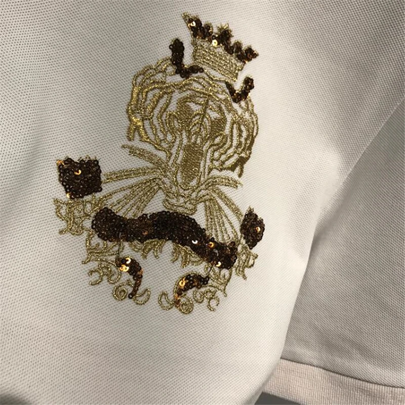 

Best selling breathable summer high quality short sleeve embroidered lapels men's slim polo shirt