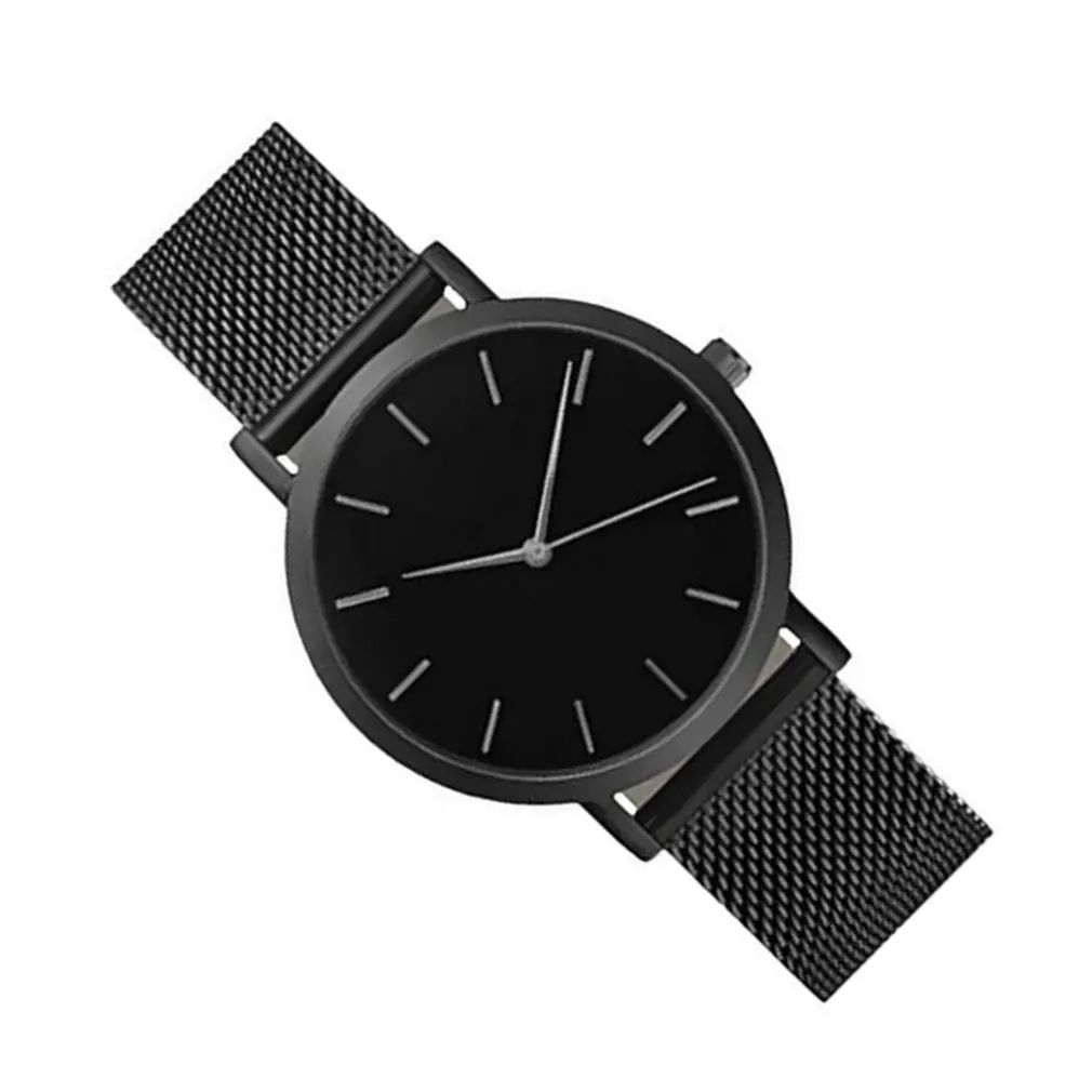 

2019relogio masculino simple mesh Steel Men women Military Sport Date Analog Quartz Wrist Watch reloj hombre dropshipping