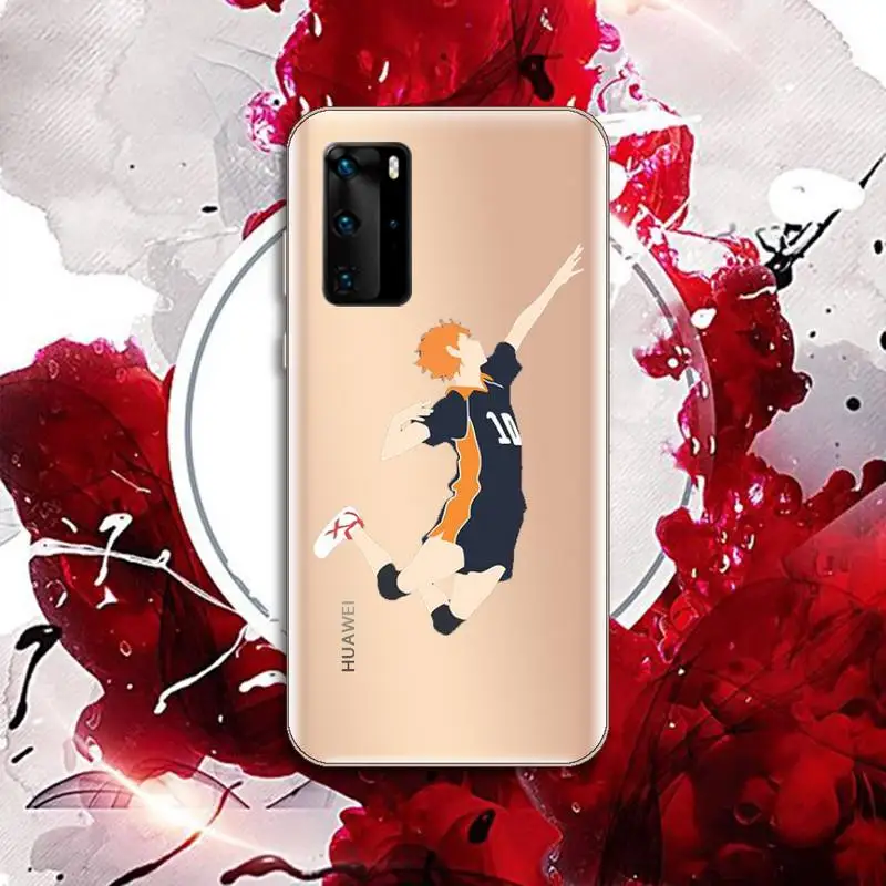 

Haikyuu Hinata attacks Phone Case Transparent for Huawei P20 P30 P40 honor 8 10i P smart 2019 Samsung A71 A21S S10 20 plus