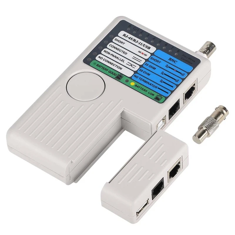 

85DD 4 in 1 Remote RJ11 RJ45 USB BNC LAN Network Cable Tester for UTP STP Cables Tracker Detector Tool