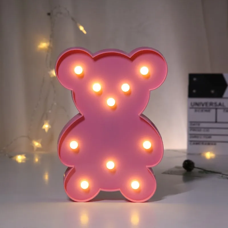 

Novelty Flamingo Christmas Decorative Led Lights Modelling String Decoration Wall Hanging Creative 3d Blue Table Lamps