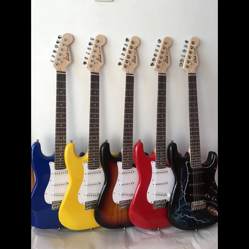 

Комплект электрической гитары с твердым корпусом из красного дерева, Высококачественная электрическая гитара, акустический пикап Baixo Eletrico,...