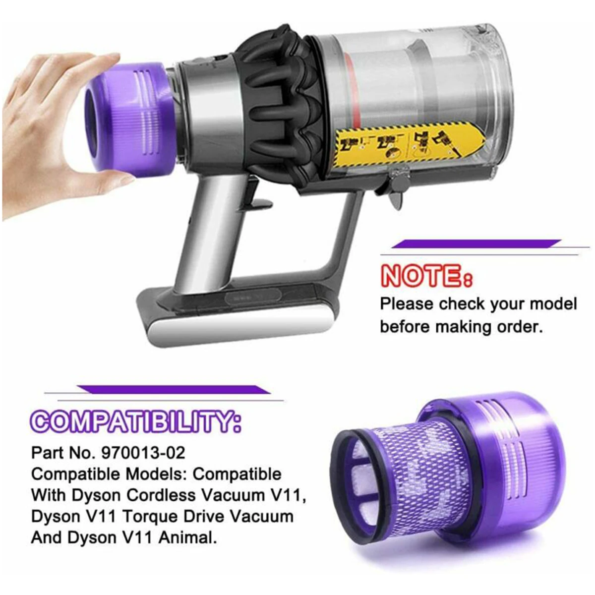 

Replacement Filters For Dyson V11 Series Cordless Stick Vacuums Cleaner Accessories Dyson V11 Animal Filters Cleaning Brush New