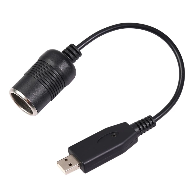 

Wired Controller Converter Adapter USB Port to 12V Automotive Cigarette Lighter Socket Female Power Cable for Power Bank T21E