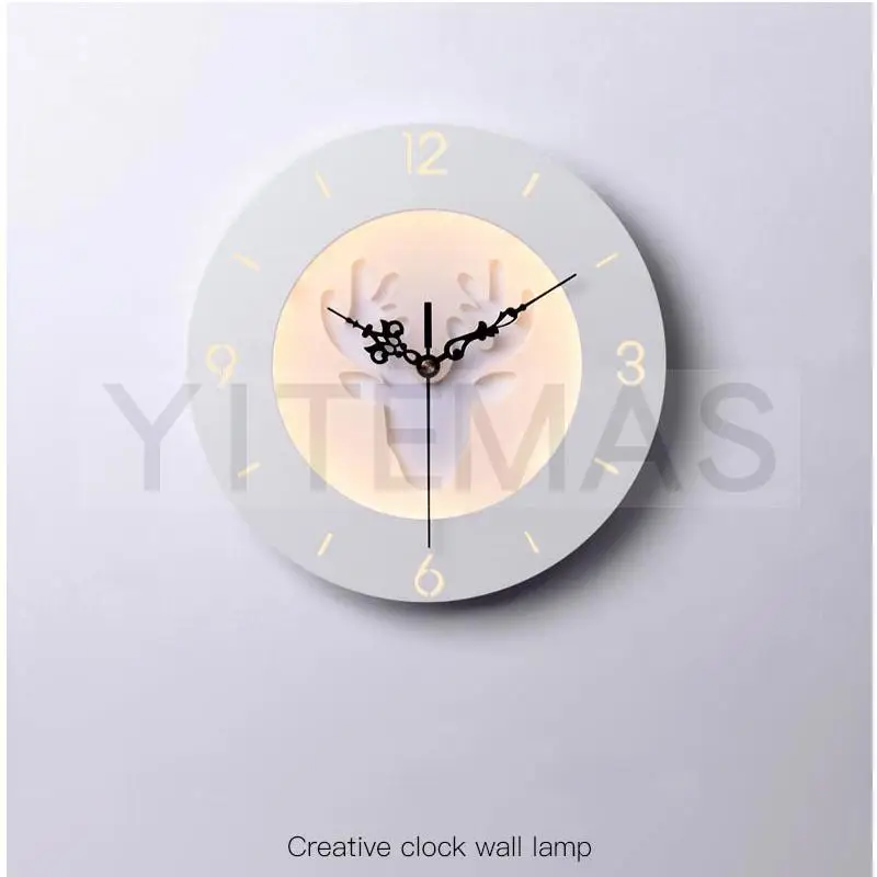 Креативные настенные часы в европейском стиле бра Современный Настенный