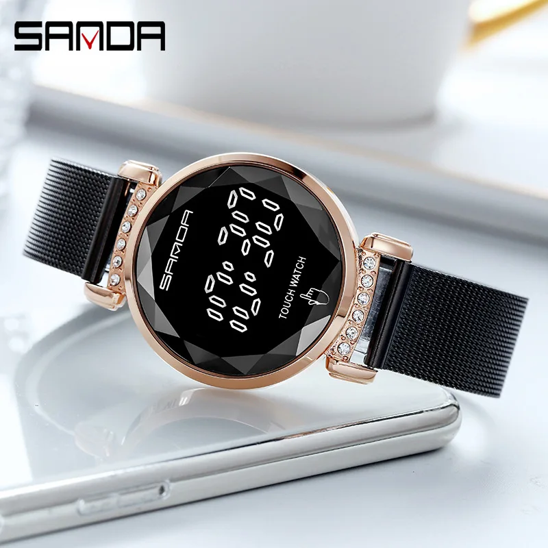 Sanda Новый сенсорный экран светодиодный электронный механизм двойная Пряжка