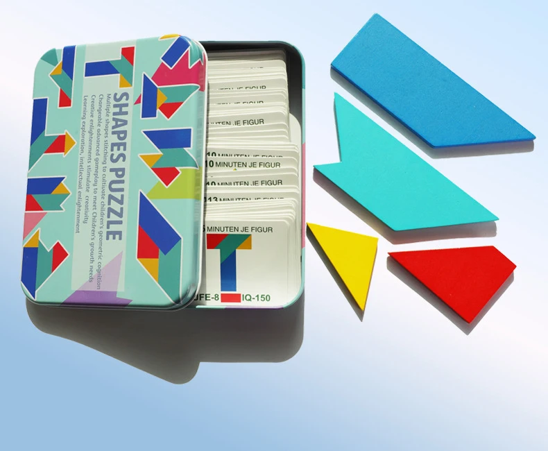 Монтессори обучающая Волшебная книга Магнитная 3D Головоломка Tangram игра креативная головоломка магнитная головоломка подарок для мальчиков и девочек PT-12