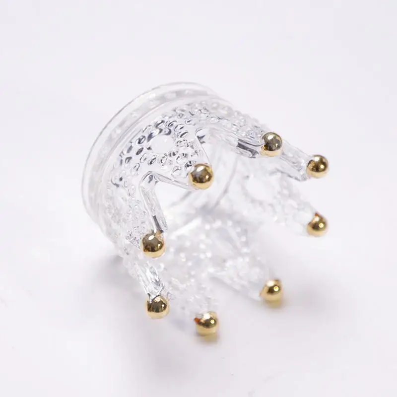 Скандинавская стеклянная рельефная Корона подсвечник Хрустальная пепельница