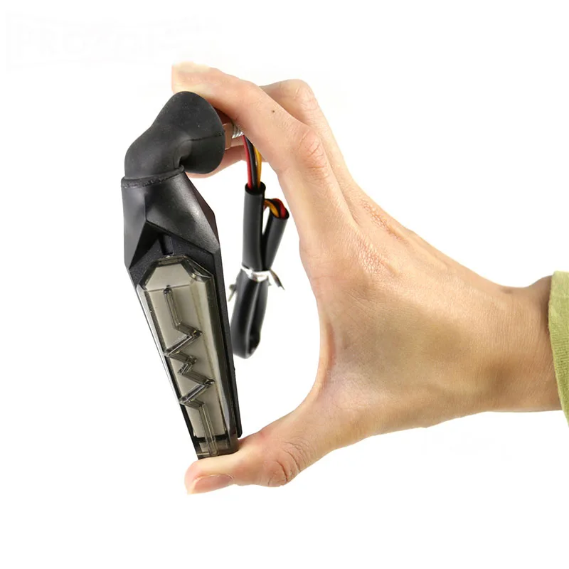 2 шт. модифицированный световой сигнал мотоцикла ЭКГ-Тип течет светодиодный