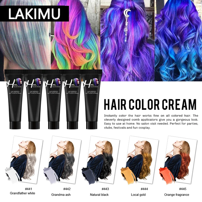 LAKIMU профессиональные наборы цветов для волос стойкая тушь ресниц краска