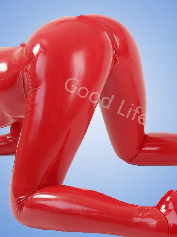 

Ручная работа, красный цвет, кожа, резина, косплей, костюм кошки, прикрепленные носки с задней молнией, высококачественное боди