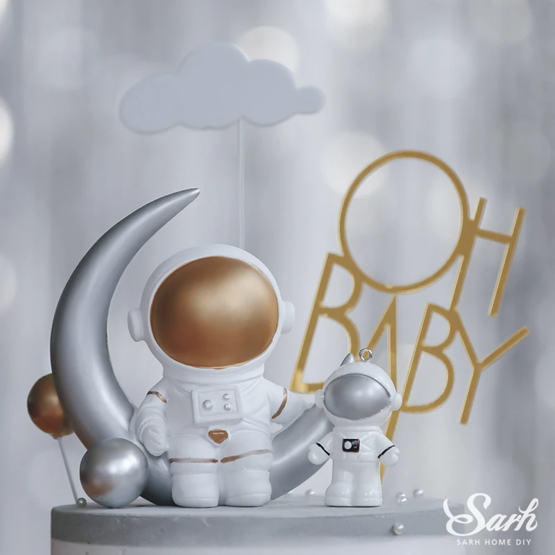 Луна космический корабль астронавт украшения ракеты о ребенок выпечки Топпер