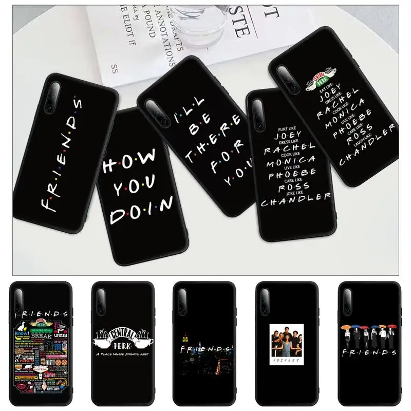 

Central Perk Friends Black Silicone Cell Phone Case Cover For Huawei P9 P10 P20 P30 P40 Lite Pro P Smart 2019 2020
