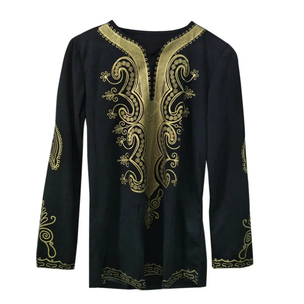 

Мужская хипстерская блузка в стиле хип-хоп, блузка с длинными рукавами в африканском стиле