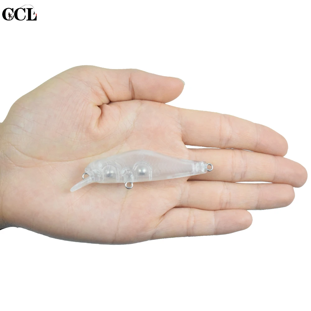 

CCLTBA 20PCS Mini Blank Minnow Lure Sinking Fishing Tackle 6.9CM 5.6G Unpainted Wobbler Jerkbait Crankbait