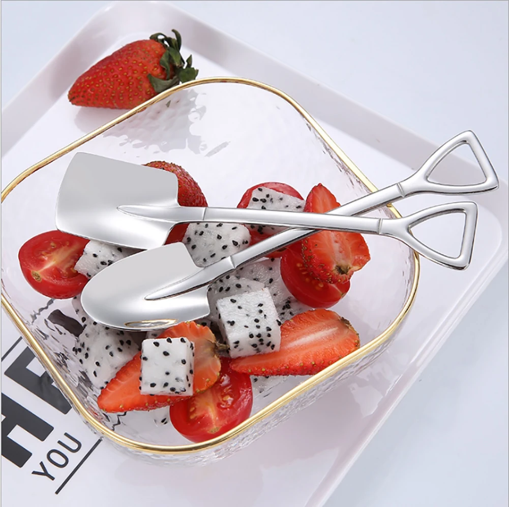 2 шт. креативная металлическая ложка Лопатка для мороженого кофейная в форме