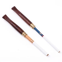 wood cigarette filter holder portable dual use reusable cigarette mouthpiece filter holder smoking pipe for smokers