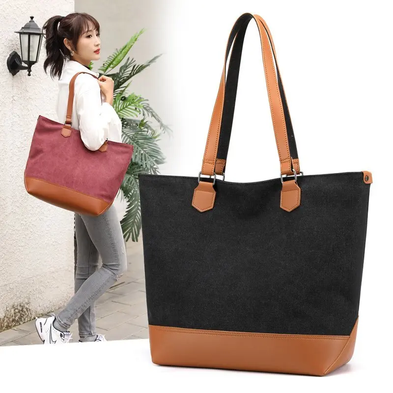 

OLD TANG Large Capacity Canvas Shoulder Bags for Women 2020 Daily Casual Simplicity Handbag Female Travel Totes Bag Sac A Main