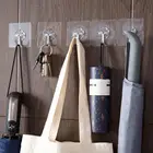 120 шт., прозрачные самоклеящиеся настенные вешалки для дверей