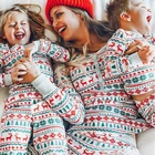 Рождественская семейная Одинаковая одежда с лосями, пижамный комплект, новогодний костюм, одежда для сна для взрослых и детей, семейный Рождественский наряд, детские комбинезоны