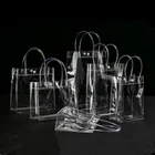 Прозрачная водонепроницаемая сумка-тоут из ПВХ, шоппер на плечо, экологически чистые дорожные сумки для хранения, 10 шт.