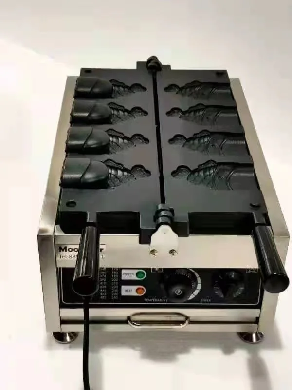 Коммерческий Электрический 4 шт. открытый мороженое taiyaki, японская мини-машина для вафель, антипригарная японская машина для вафель