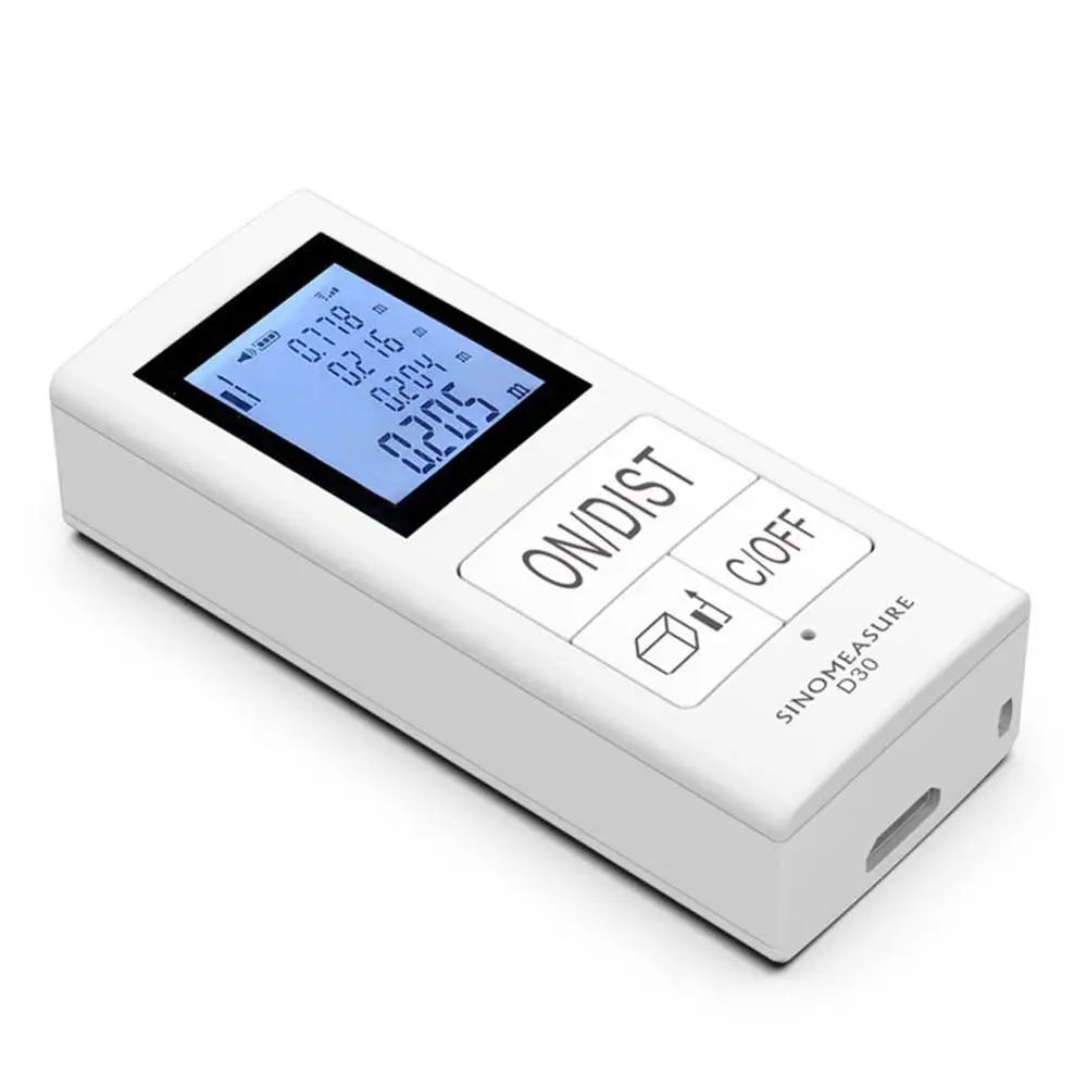 USB Перезаряжаемый 30 М мини инфракрасный дальномер Карманный ручной лазерный