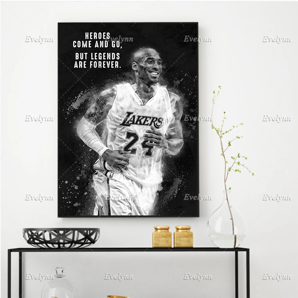 

Famous Basketball Star Quote Motivational/Inspirational Canvas Hd Print Modular Poster Wall Art Office Home Decor Painting Frame