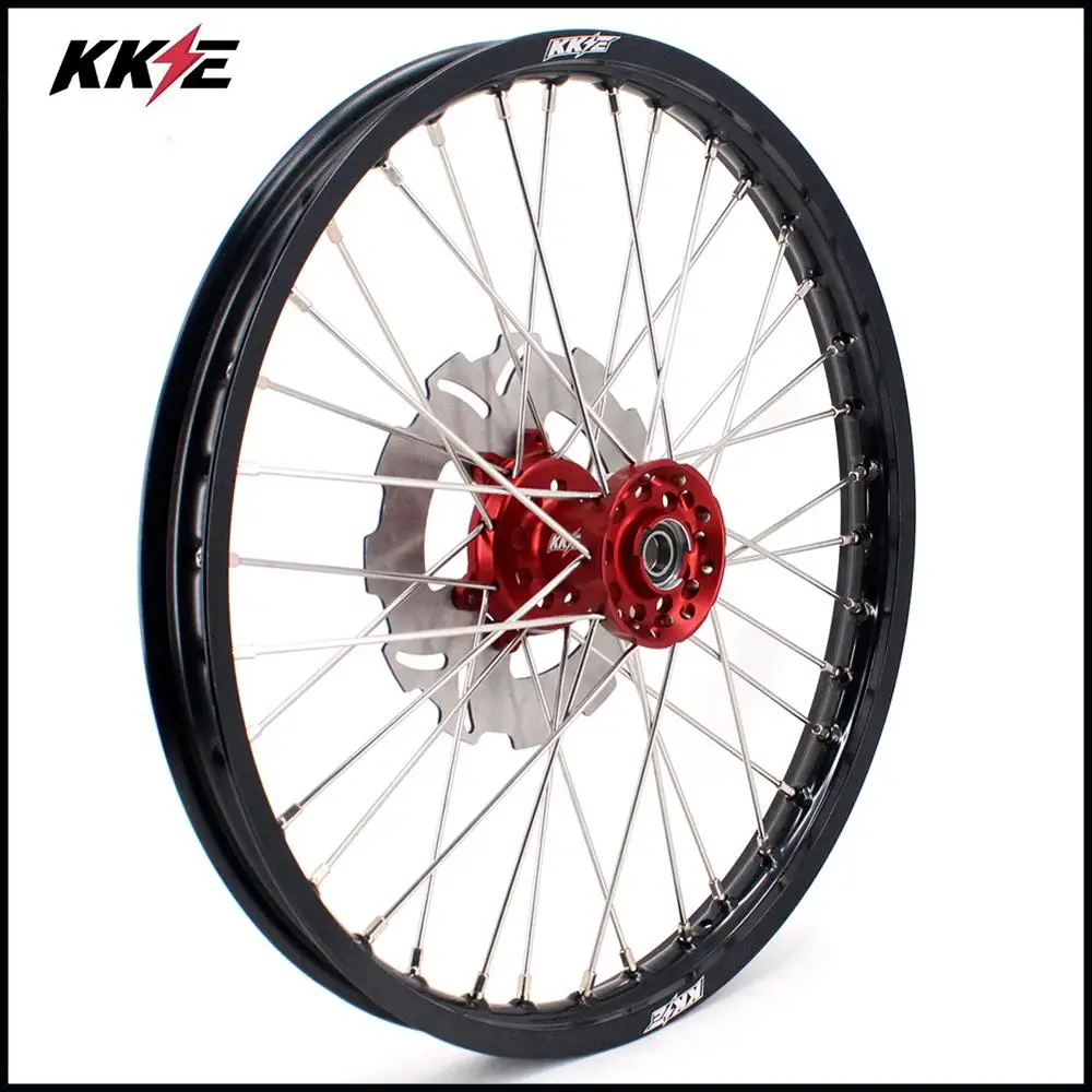 Колесные диски KKE 21/18 для мотоцикла HONDA CRF250X 2004-2017 CRF450X 2005-2017 красные звездочки |