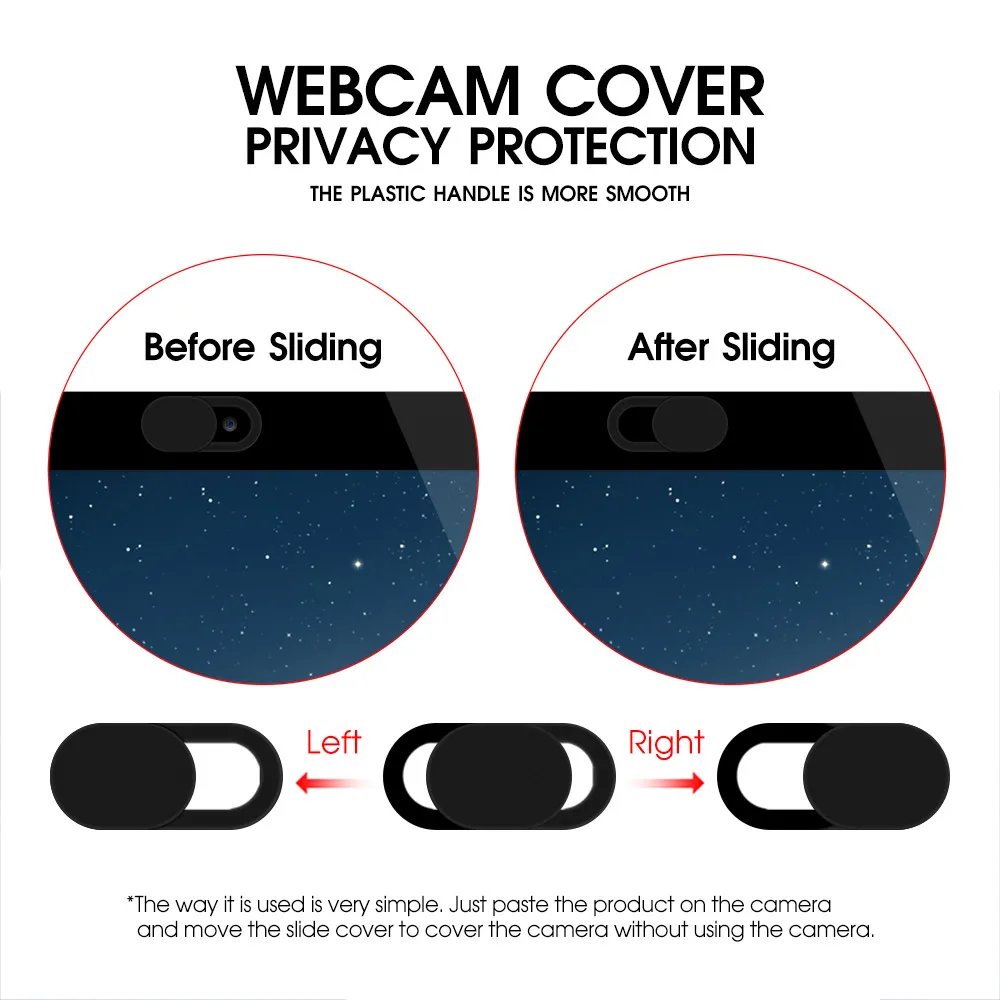 AWINNER WebCam Cover Shutter Magnet Slider Plastic For iPhone Web Laptop PC For iPad Tablet Camera Mobile Phone Privacy Sticker