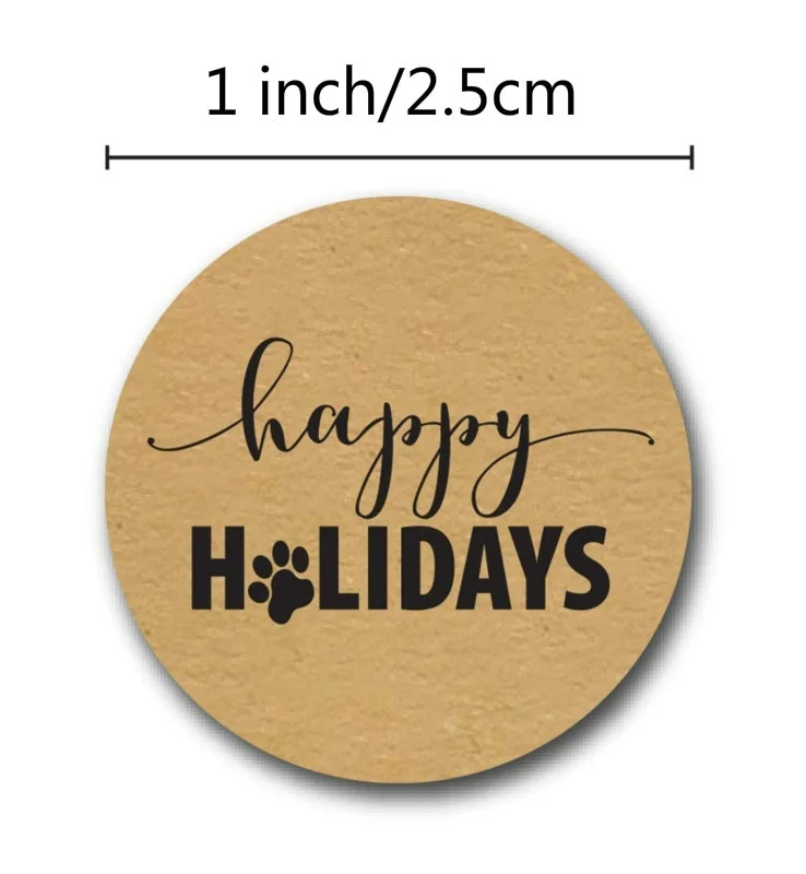 500 шт./рулон наклейки с принтом лап | Канцтовары для офиса и дома