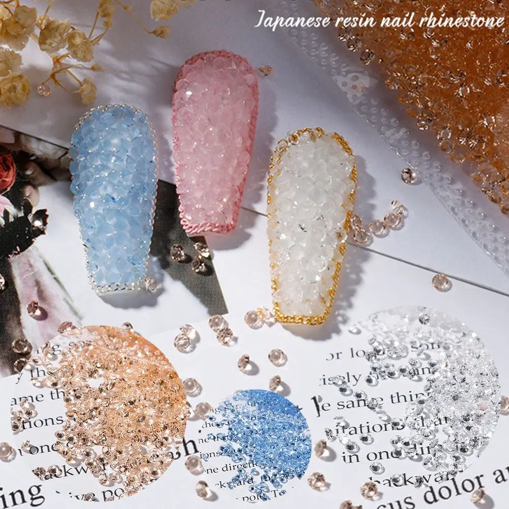 

Sharp Bottom Milk White Clear Multi-color Artificial Crystal 2mm DIY Nail Art 3D Decoration Crystal Nail Art Rhinestone