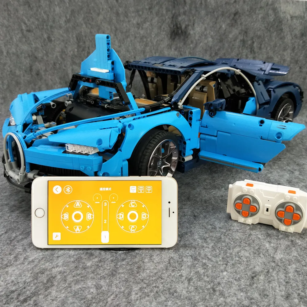MOC 42083 Bugatti Chiron Technic гоночный автомобиль приложение RC двигатель совместимый Iegoset 20086 Кирпичи Строительные блоки игрушки рождественские подарки