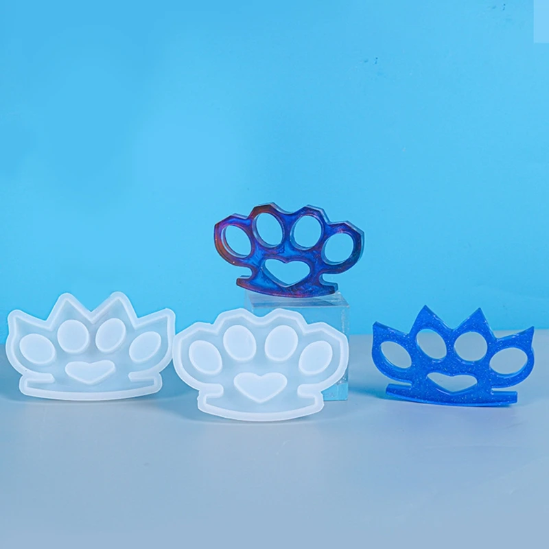 Хрустальный эпоксидная смола форма 4 полости кастинговые пыли литье силиконовая