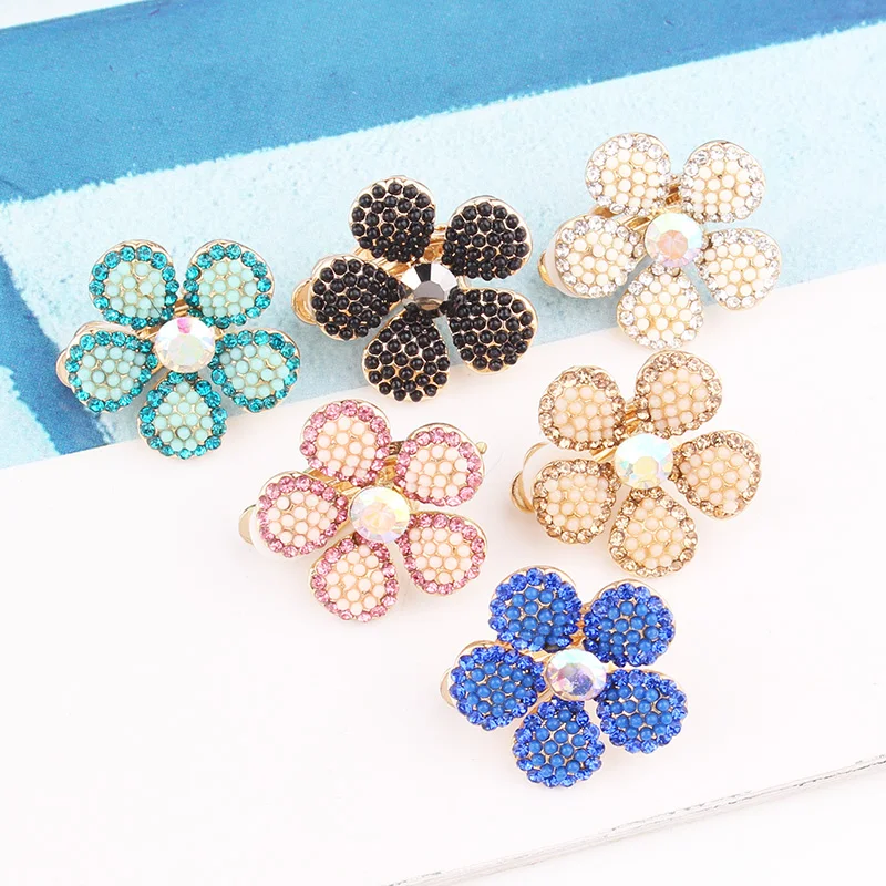 Женские серьги-гвоздики с зелеными бусинами LUBOV большие винтажные богемные