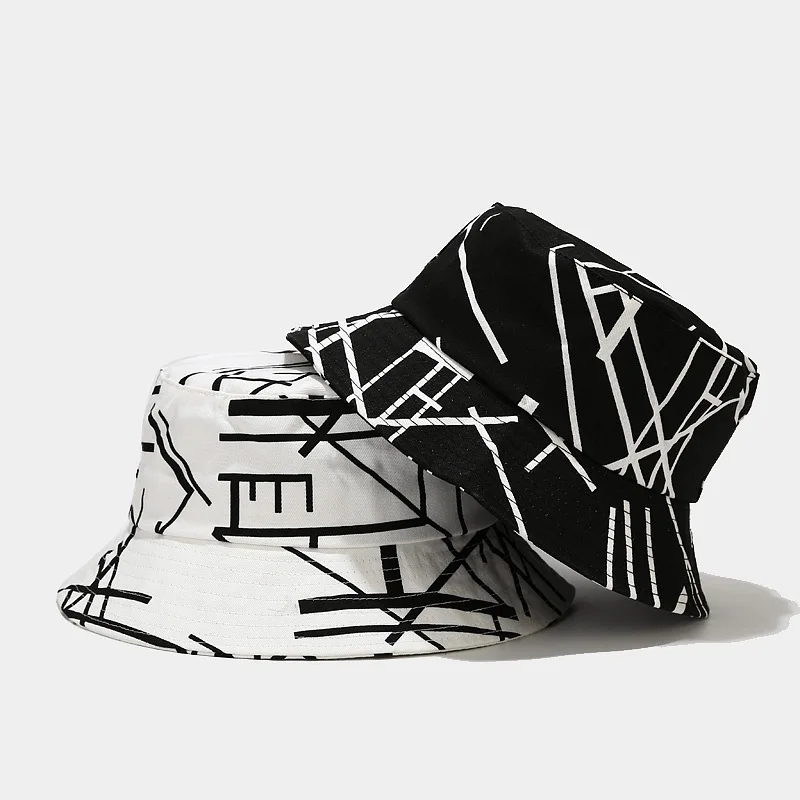 

Панама в черно-белую полоску для мужчин и женщин, хлопковая шляпа рыбака, уличная дорожная Кепка От Солнца, 310