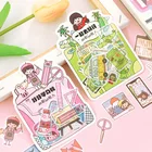 40 шт.лот Kawaii канцелярские наклейки для девочек мультяшный милый дневник планировщик Декоративные наклейки для мобильных телефонов Скрапбукинг DIY крафт наклейки