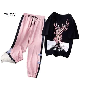 Новинка лета 2021, комплекты из 2 предметов, модный костюм для спорта и отдыха, новинка женские костюмы, женские комплекты из двух предметов