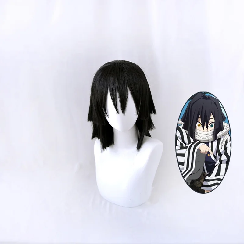 Косплей-униформа из аниме косплей демона Iguro Obanai Kimetsu no Yaiba парик костюмы на