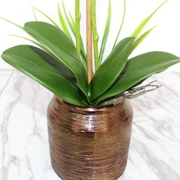 

Simulation flowers and green plants Phalaenopsis,flower leaves,home flower arrangement,office green plant decoration,DIY scenery