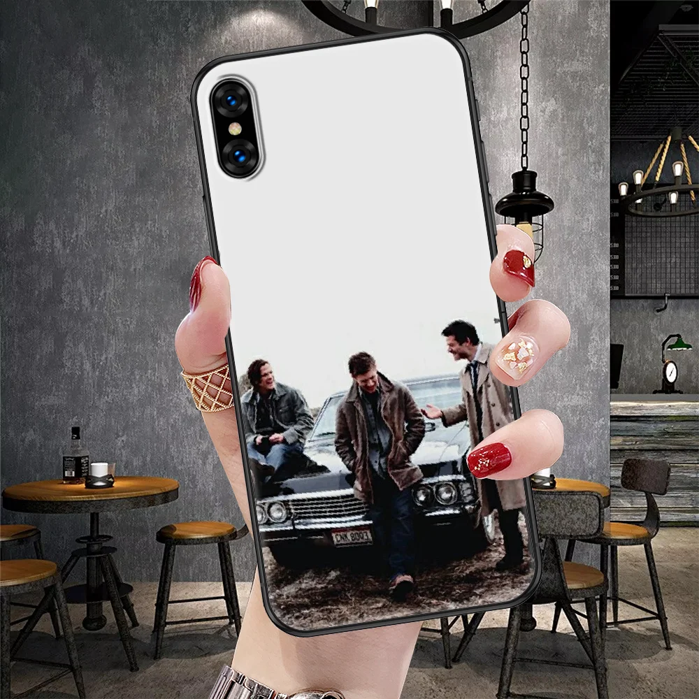 Супернатуральный чехол для телефона iphone 5 5S SE 2 6 6S 7 8 11 12 Mini Plus X XS XR Pro Max Черный