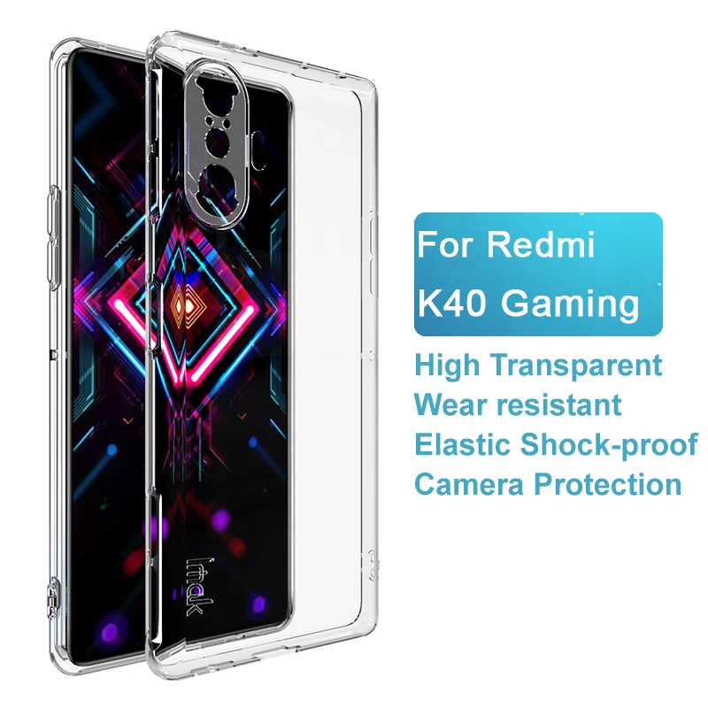 

for Xiaomi Redmi K40 Gaming Case IMAK UX-5 Soft TPU Clear Slim Phone Shell Silicone Back Cover Case for Xiaomi Redmi K40 Gaming