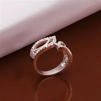 

Simple plant zircon silver jewelry European and American suit S504 LKNSPCS504