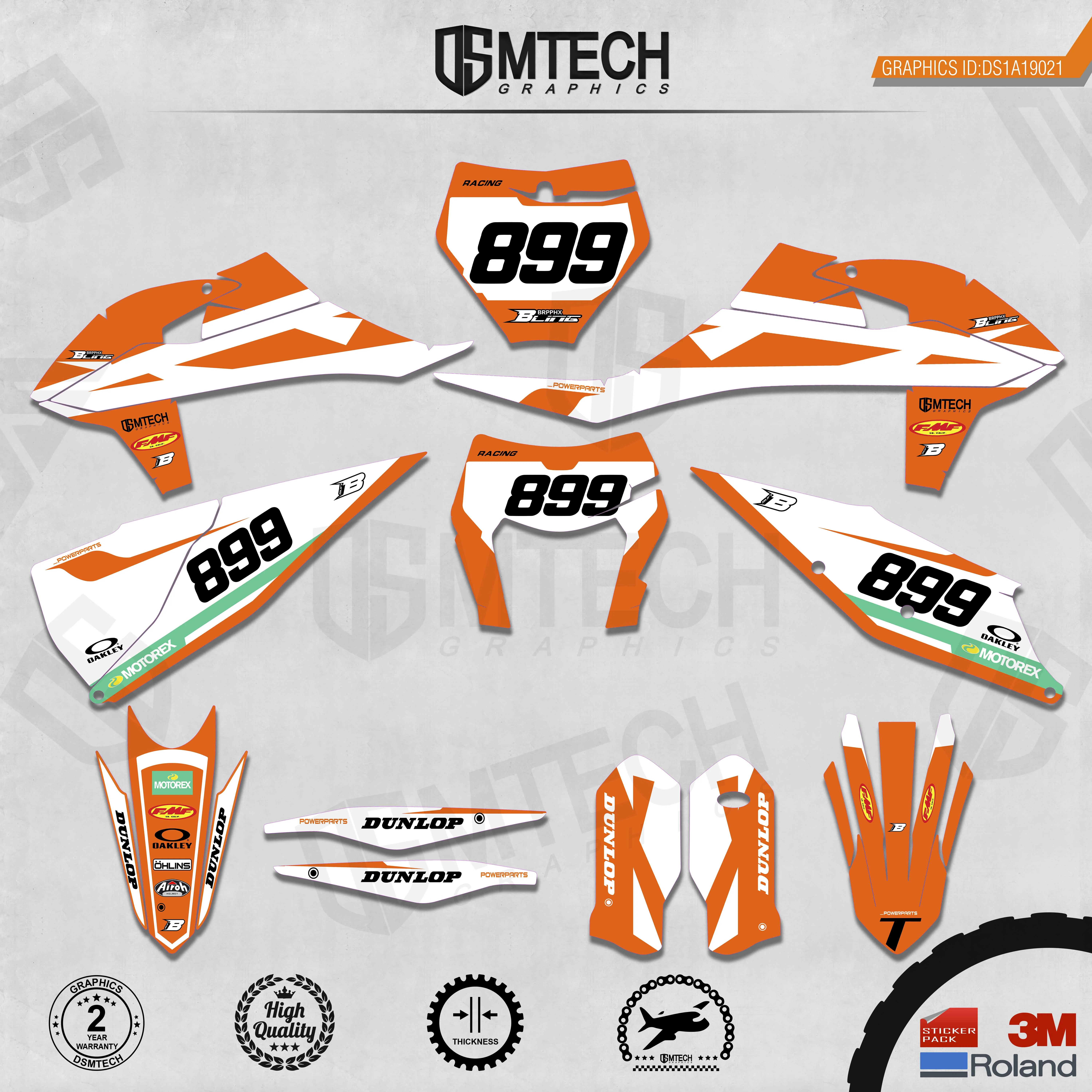 DSMTECH Customized Team Graphics Backgrounds Decals 3M Custom Stickers For 2019-2020 SXF 2020-2021EXC 021