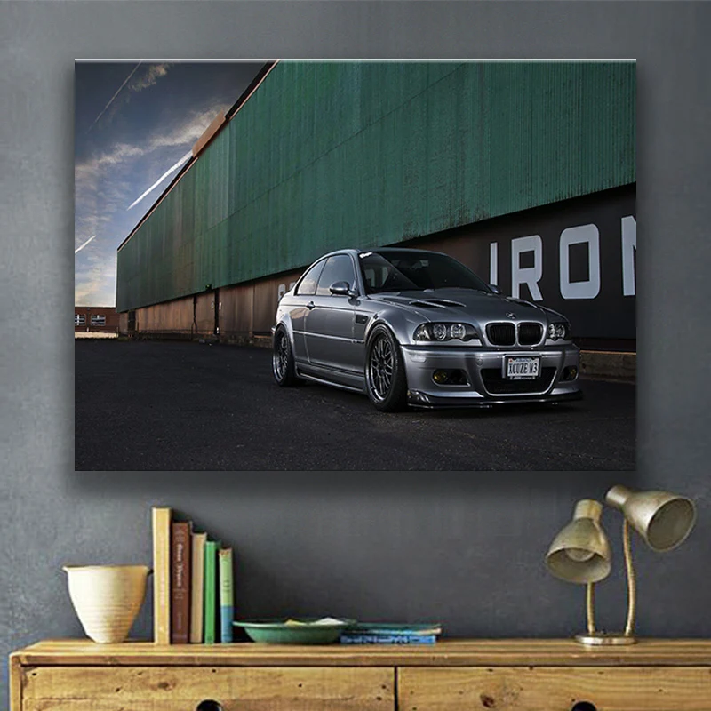 

Wall Art Picture Bugatti BMW M3 E30 Racing Poster Canvas Painting Posters and Prints Living Room Home Decor