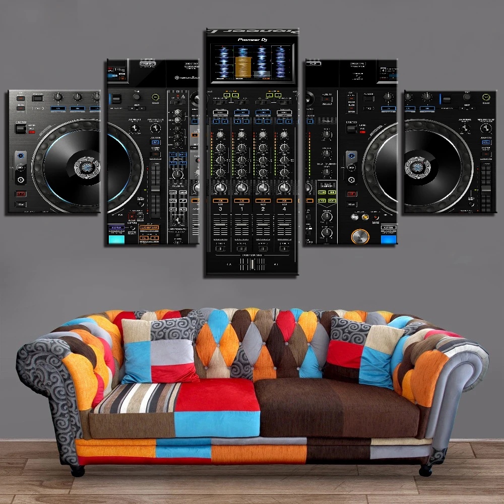 Картины на холсте для домашнего декора 5 шт. картины музыкальных проигрывателей